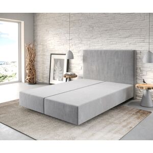 DELIFE Cadre de sommier Dream-Well 140x200 Microfibre Gris