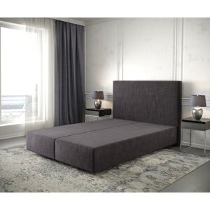 DELIFE Cadre de sommier Dream-Well 140x200 Microfibre Noir