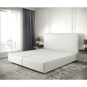 DELIFE Cadre de sommier Dream-Well 180x200 Cuir synthetique Blanc