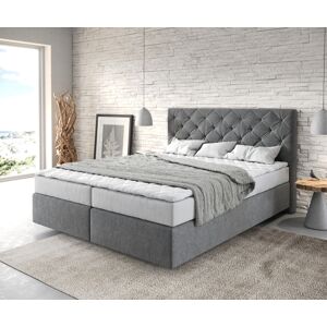 DELIFE Lit a sommier tapissier Dream-Great 160x200 Microfibre Anthracite