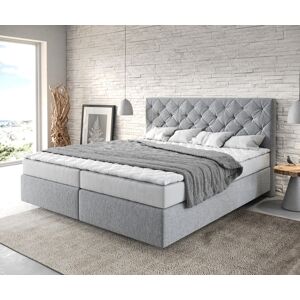 DELIFE Lit a sommier tapissier Dream-Great 180x200 Microfibre Gris granit