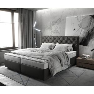 DELIFE Lit a sommier tapissier Dream-Great 180x200 Simili cuir Anthracite