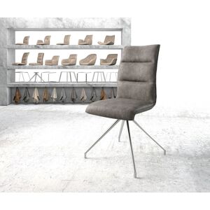 DELIFE Chaise-pivotante Xantus-Flex anthracite vintage cadre croisé conique acier... Publicité