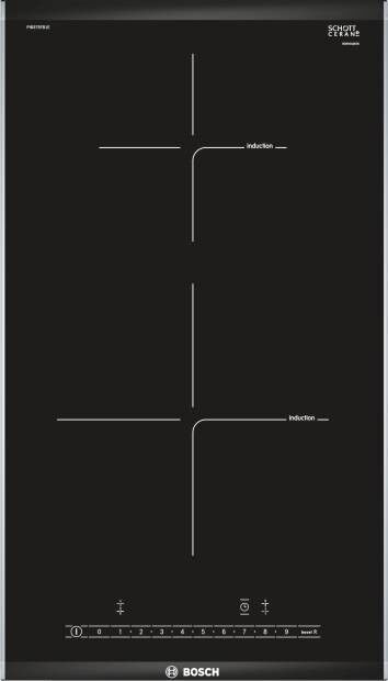 Notice d'utilisation, manuel d'utilisation et mode d'emploi BOSCH PIB375FB1E DOMINO INDUCTION 30CM 2FOY BOSCH   