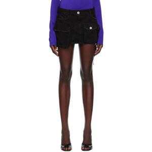 The Attico Mini-jupe Fay noire en denim - WAIST US 27 - Publicité