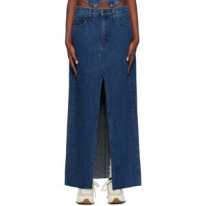 rag & bone Jupe midi Avery bleu marine - WAIST US 27 - Publicité