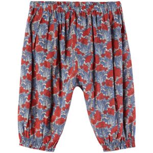 "Caramel Bébé   Pantalon Arnica bleu et rouge" - 12M - Publicité