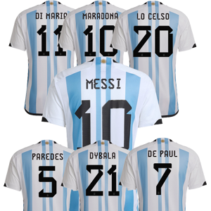 SaraMart Maillot Argentine Domicile Coupe du Monde 2022