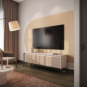 libolion list: meuble pour TV collection POUDRE DE PERLE Meuble TV Poudre de Perle avec Éclairage Inclus (167 cm x 56 cm x 40 cm) beige - Publicité