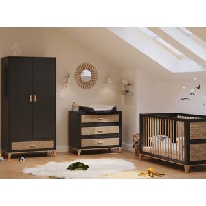 Nateo Concept Chambre bébé complète NAMI - Noir/Cèdre