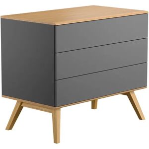 Nateo Concept Commode 3 tiroirs NATURE - Ardoise/Chêne