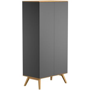 Nateo Concept Armoire 2 portes NATURE - Ardoise/Chêne