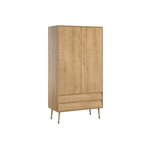 Nateo Concept Armoire 2 portes 2 tiroirs BOSQUE - Chêne