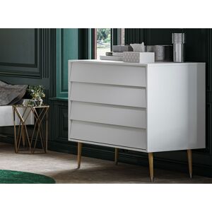 Nateo Concept Commode 4 tiroirs BOSQUE - Blanc