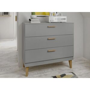 Nateo Concept Commode 3 tiroirs DREAM - Gris/Chêne