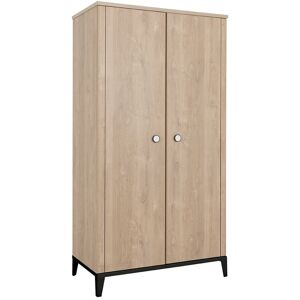 Nateo Concept Armoire 2 portes ELLIOT - Ardoise/Chêne