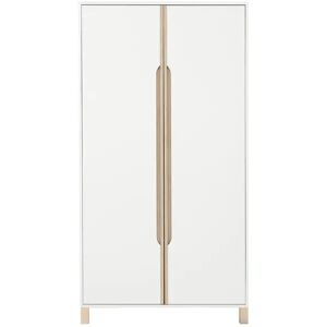 Nateo Concept Armoire 2 portes ETHAN - Blanc/Bois