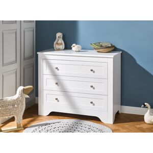 Nateo Concept Commode 3 tiroirs SPARTE – Blanc