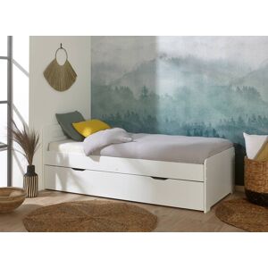 Nateo Concept Lit gigogne 90x190 LEVIS - Blanc