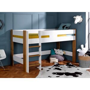 Nateo Concept Lit mi-hauteur 90x190 CODY – Blanc/Bois