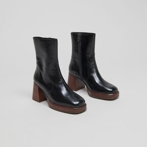 Jonak Bottines à plateformes en cuir brillant noir Jonak 37,38,39,41 femme