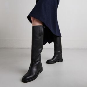 Jonak Bottes cavalières en cuir noir Jonak 35,36,37,38,39,40,41,42 femme