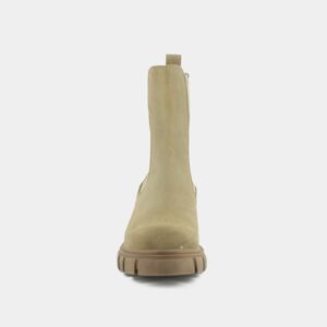 Jonak Bottines à talons et semelles crantées en croute beige Jonak 36,37,38,39,40,41 femme