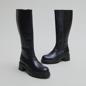 Jonak Bottes à semelles crantées en cuir noir Jonak 36,40,41 femme