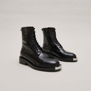 Jonak Bottines à lacets en cuir noir Jonak