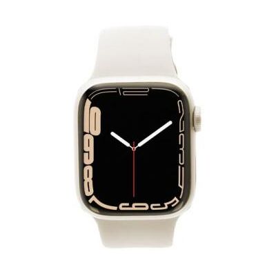 Apple Watch Series 7 GPS 45mm Aluminium lumière stellaire Bracelet Sport lumière stellaire - très bon état - Publicité Apple Watch Series 7 GPS 45mm Aluminium lumière stellaire Bracelet Sport lumière stellaire - très bon état - Publicité