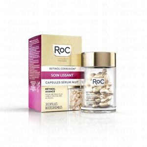 ROC Rétinol conexion Soin lissant Capsules sérum nuit 30 capsules - Publicité