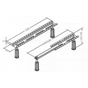 Mauersberger Pieds de baignoires pour petites espaces, 5301000002,