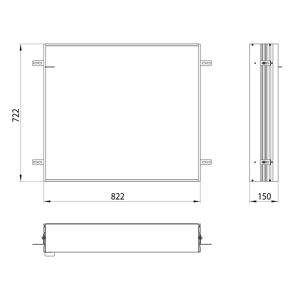 Emco prime Cadre d'encastrement pour miroir encastré, 949700011,