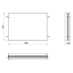 Emco Prime2 Cadre d'encastrement pour miroir encastré, 949700018,