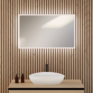 rivea Kanya Miroir avec éclairage l : 100 cm, éclairage direct et indirect sur le pourtour, BR2022MI,