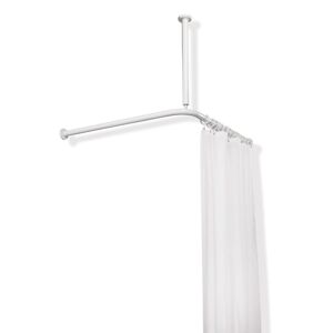 Hewi Serie 801 Tringle de rideau avec raccord plafonnier et rideau de douche, 801.34.1462 98,