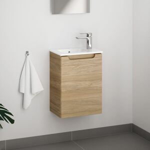 evineo ineo5 Meuble sous-vasque l : 42 cm, 1 porte gauche, avec poignée encastrée, pour lave-mains ME by Starck de Duravit,, BE0364OA,