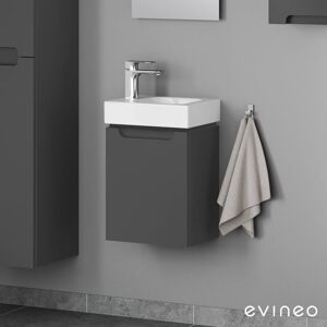 Geberit iCon Lave-mains, meuble sous-vasque ineo5 d’evineo l : 38 cm, 1 porte droite, poignée encastrée,, 124836600+BE0316AN,