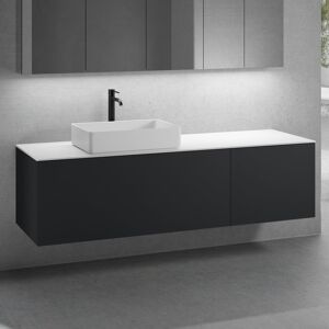 neoro n50 Ensemble de meubles l : 180 cm, 2 tiroirs, lavabo l : 58 cm blanc mat,, BN0065WM+BN0062WM+BN0434BM+BN0431BM+BN0409WH,