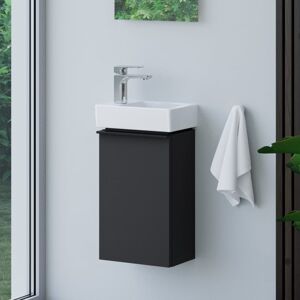 evineo ineo4 Meuble sous-vasque l : 33 cm, 1 porte droite, avec poignée, pour lave-mains Avento de Villeroy & Boch,, BE0801BM,