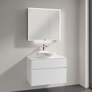 Villeroy & Boch Loop & Friends Vasque à poser avec meuble sous-vasque Embrace et armoire de toilette My View Now, 4A4600R1+A95500DH+A4558000,