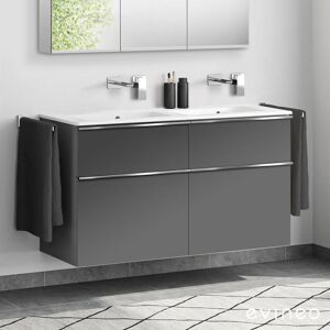 Duravit ME by Starck Double vasque avec meuble sous-vasque Evineo ineo4 l : 130 cm, 4 tiroirs, avec poignée,, 23361332601+BE0269AN, - Publicité