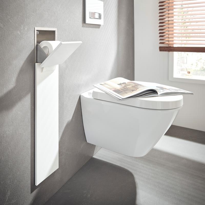 Emco Asis Pure Module WC encastré avec compartiment pour rouleau de rechange, 975551301,