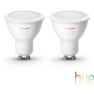 Philips Hue White and Color LED GU10, 5,7 watts, pack double, 8719514340084,