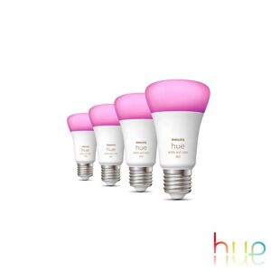 Philips Hue White & Color Ambiance LED E27, 6,5 watts, lot de 4, 8719514328402,