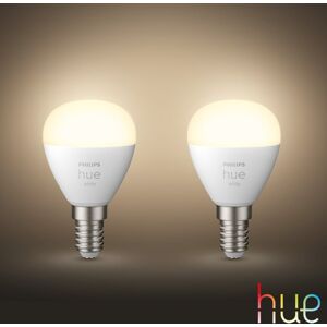 Philips Hue White LED E14 Luster, 5,7 watts, pack double, 8719514356771,