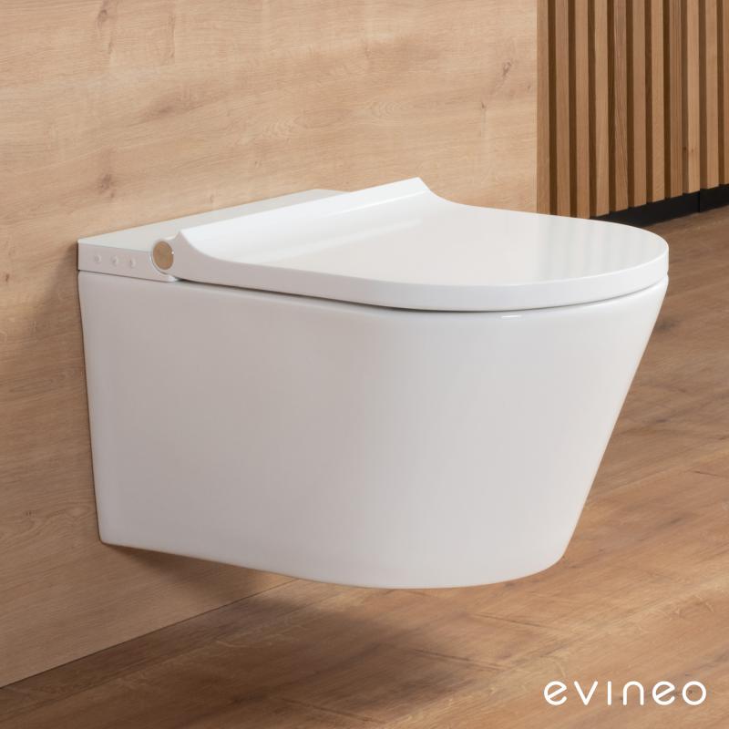 evineo ineo4 & ineo5 WC lavant suspendu avec siège chauffant, soft, BE0601WH