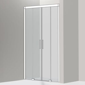 Koralle S600Plus Porte coulissante en niche, 4 parties, V11220QP#AX, S600Plus DSN4