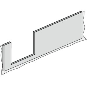 HSK Dobla Panneau frontal Entrée à droite l : 170 cm, 540162,