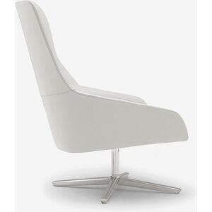 Andreu World Alya Fauteuil avec dossier haut, cuir véritable, BU-1520#Fuß#alu.pol.#1800,